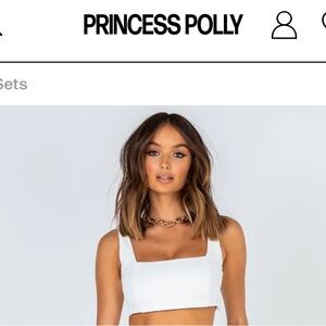 White Sleeveless Crop Top